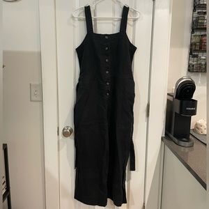 Black linen jumpsuit